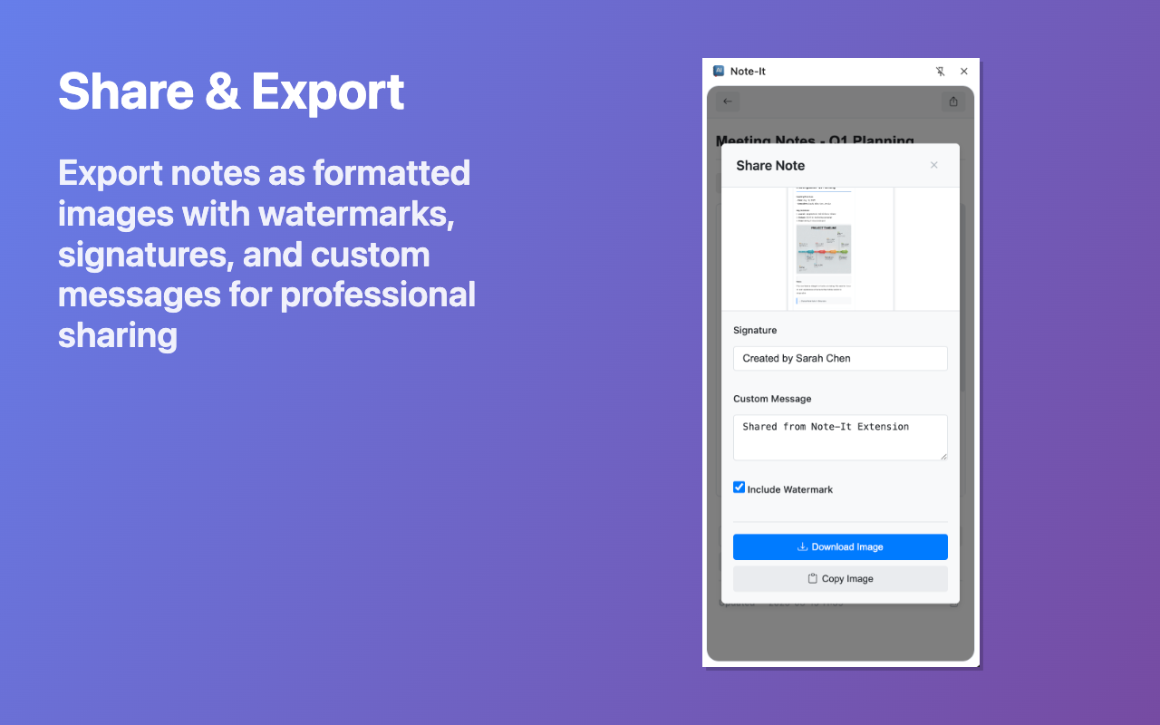 Share & Export